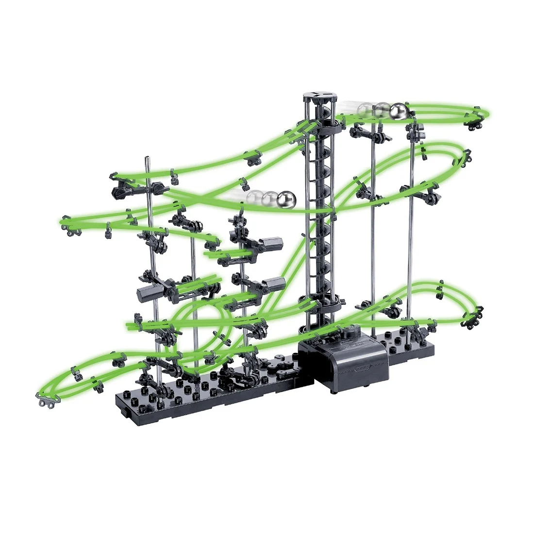 DIY обучающие игрушки космос Уровень 2 3 4 Сталь Мрамор Roller Coaster светится в темноте