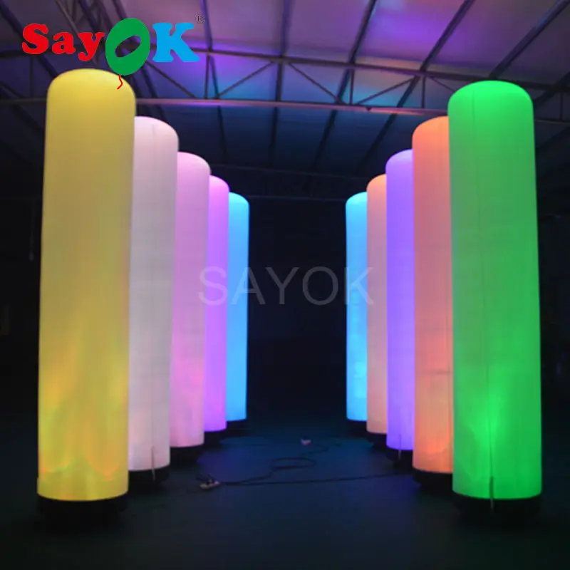 

2m/2.5m/3m Attractive LED Tube Inflatable Air Pillar Column for Party and Event Stage Lighting Decoration Advertising Promotion
