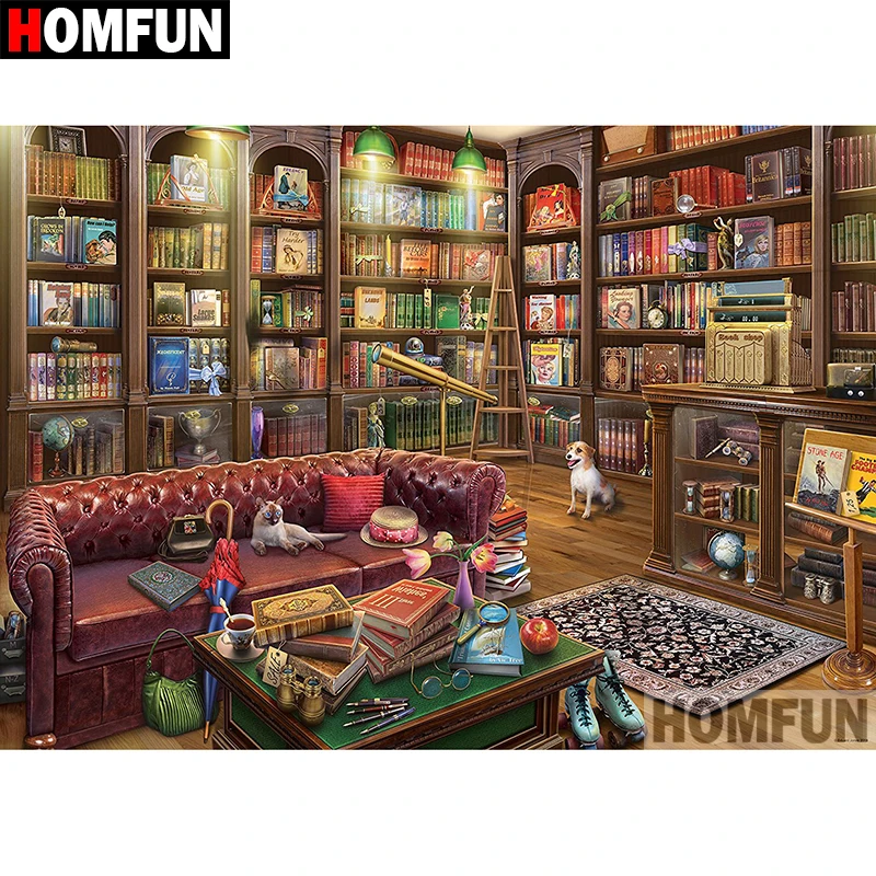 Алмазная 5D картина HOMFUN сделай сам полноразмерная/круглая вышивка учебный пейзаж