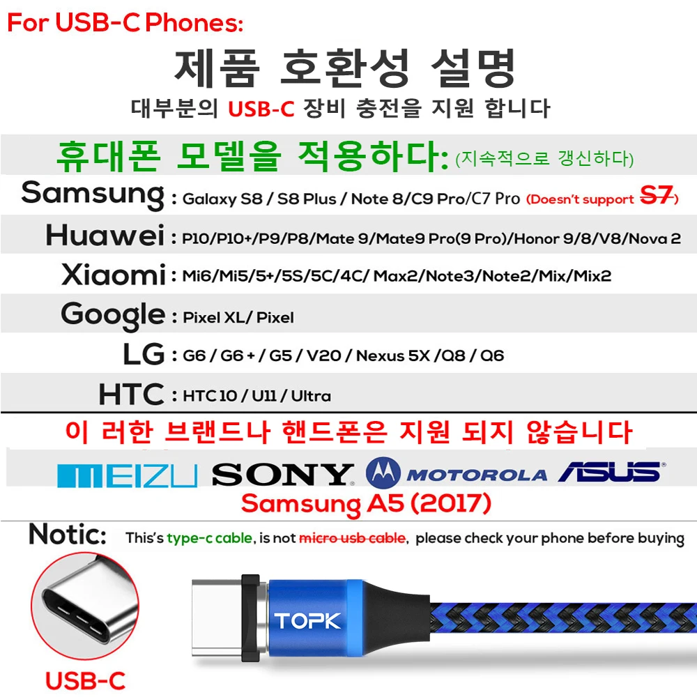 TOPK R-Line3 светодиодный магнитный кабель usb type-C и Micro USB для Xiaomi samsung huawei LG iPhone Xs Max 8 7 6