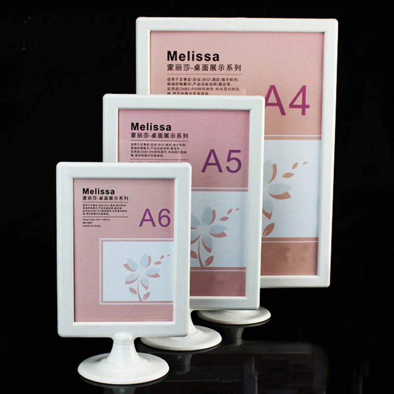 (10 units/pack) Plastic Desk Standing Tabletop Menu & Leaflet Holders ADS011 | Дом и сад
