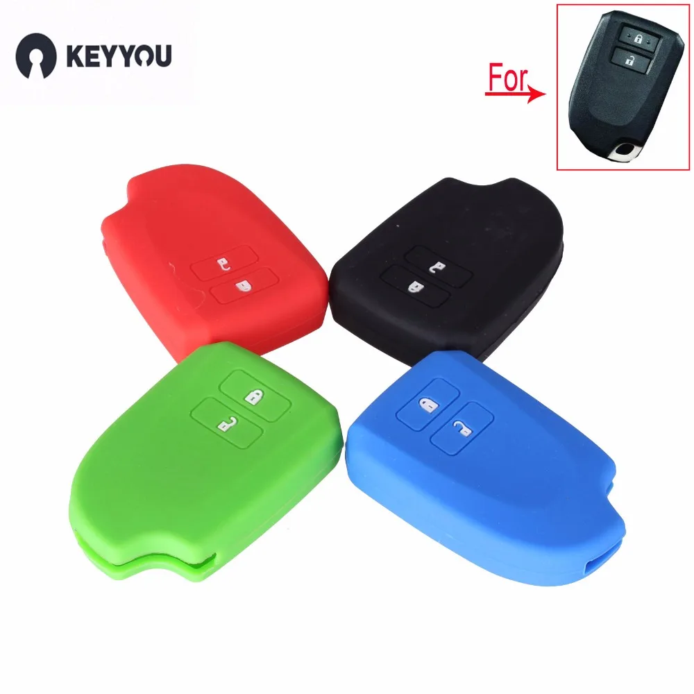 KEYYOU Silicone Car Key Cover Case For Toyota Vios 2 Button | Автомобили и мотоциклы