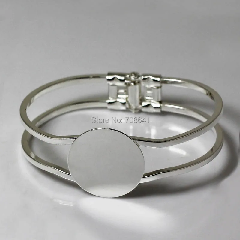 Латунные Металлические Пустые основания для браслета с родиевым покрытием