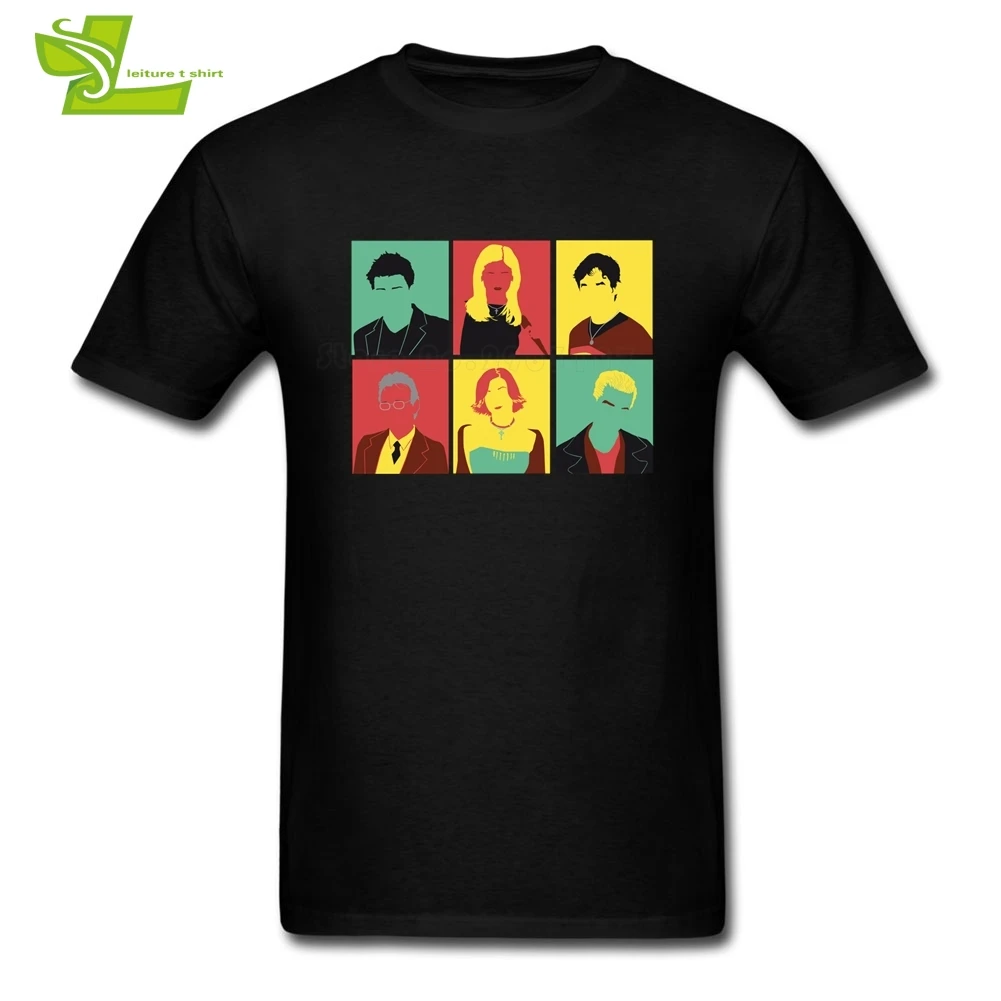 Buffy Pop Art Male T shirt Printed Summer Loose Tops Men's Short Sleeve Round Neck Tshirt Guys New Coming Simple Clothing | Мужская