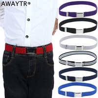 awaytr fashion canvas belt for boys kids alloy buckle belt for men adjustable elastic childrens belts 11 colors 772 5cm