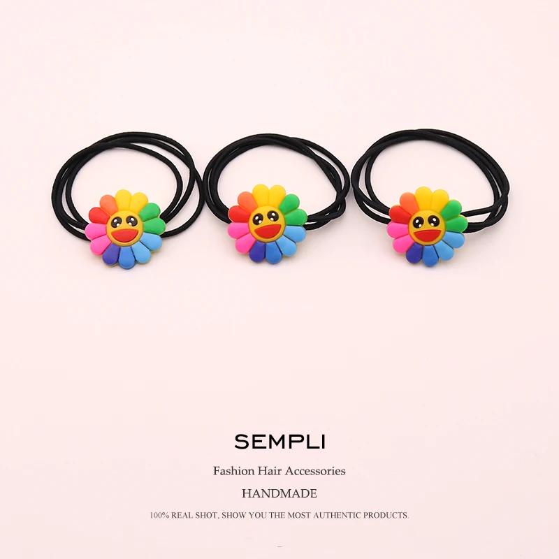 Резинки для волос Sempli черные эластичные женские бантики аксессуары волос| |