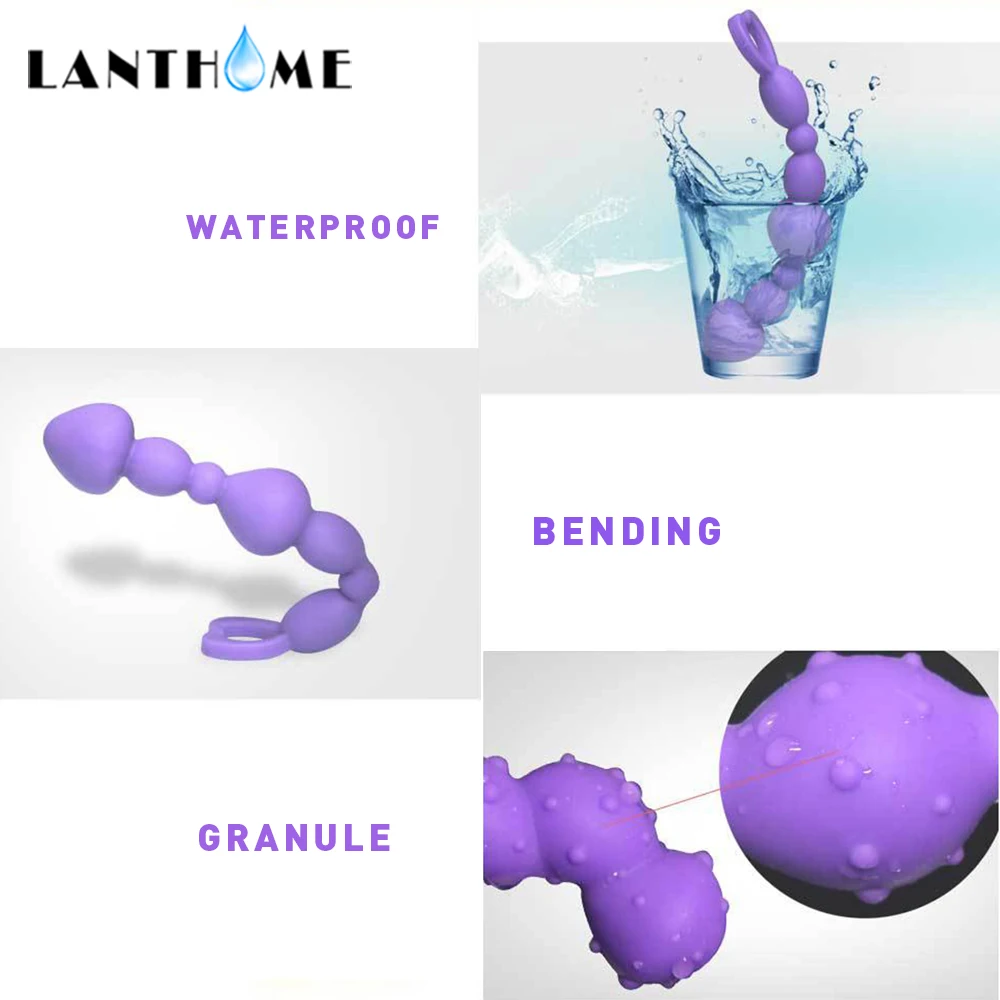 4 Types Anal Butt Plug G Point Stimulation Silicone Big Pull Beads Sex Shop for Gays Masturbation Products Men and Women | Красота и