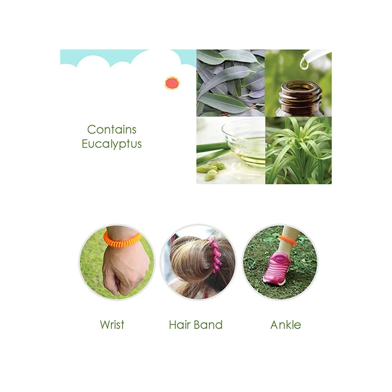 5/10 шт./лот браслеты с репеллентами от комаров высокоэластичная повязка для волос