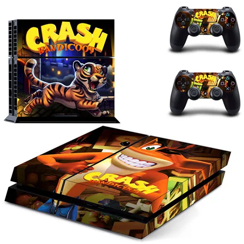 Crash Bandicoot N Sane Трилогия наклейка для PS4 стикеры Наклейка для Sony PS4 Playstation 4 консоли и 2 Пульты ДУ игровых приставок s - Цвет: GYTM1135