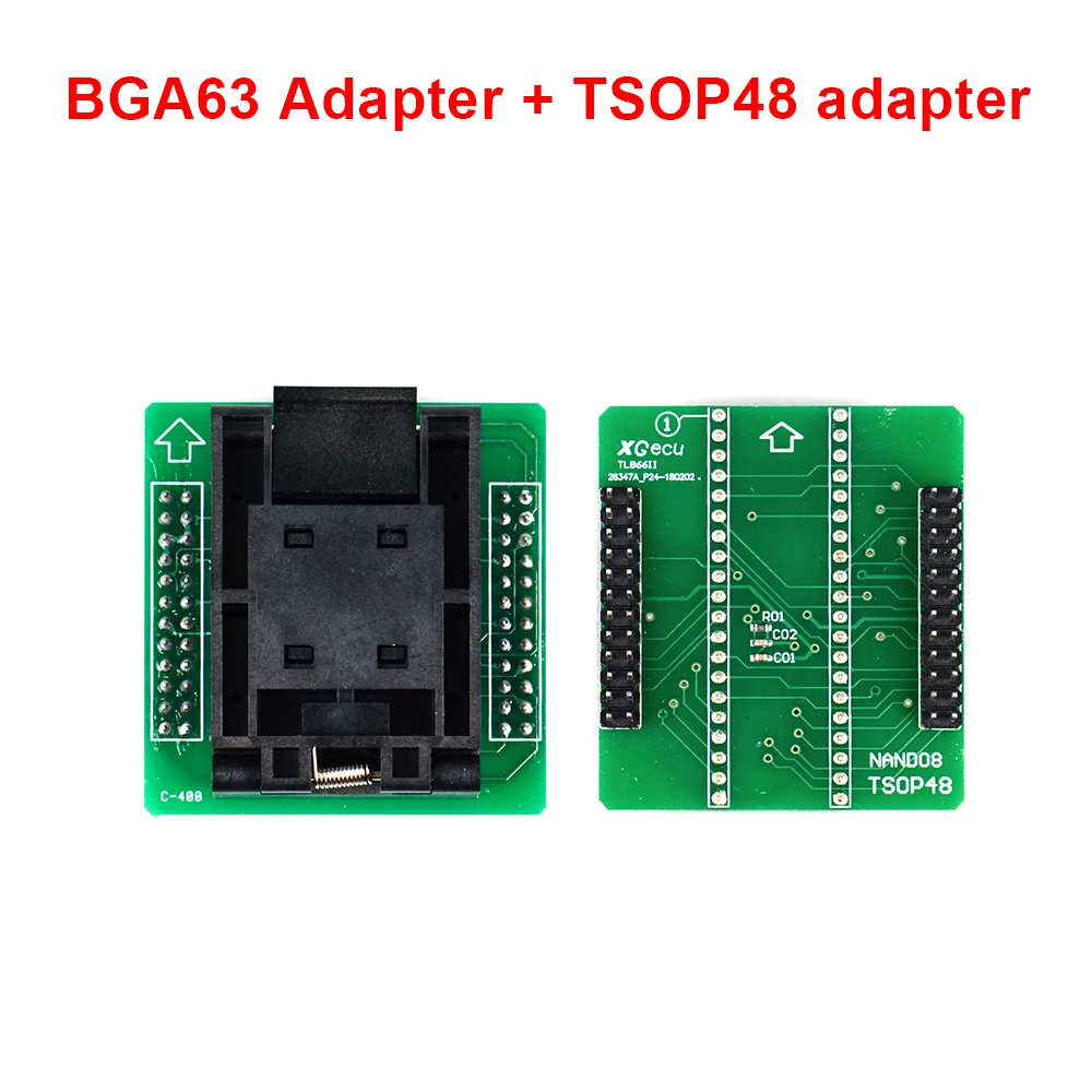 Адаптер BGA63 только для программатора TL866II Plus RT 01 V2.0 0 8 мм 9x11 + TSOP48 адаптер