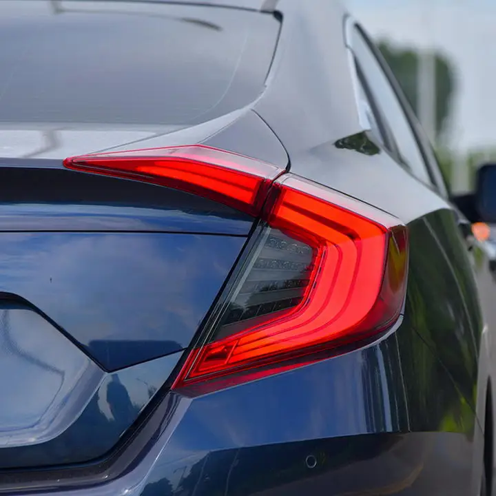 red Задняя фара для Honda Civic светодиодный дальнего света светодиодный стоп-сигнал поворота - Цвет: red