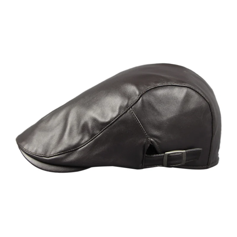 

Outdoor mountaineering travel sports cap PU leather beret four seasons comfortable 4 color optional high quality
