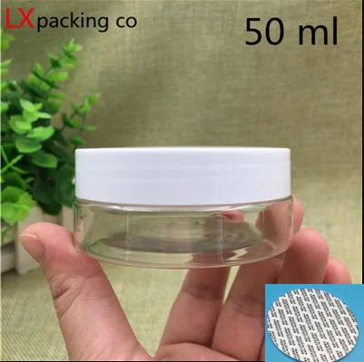 50 ml white lid 30 шт 50 80 100 150 200 250 мл прозрачные Пластиковые Упаковочные бутылки с белой крышкой контейнер для специй банка с наклейкой - Цвет: 50 ml white lid