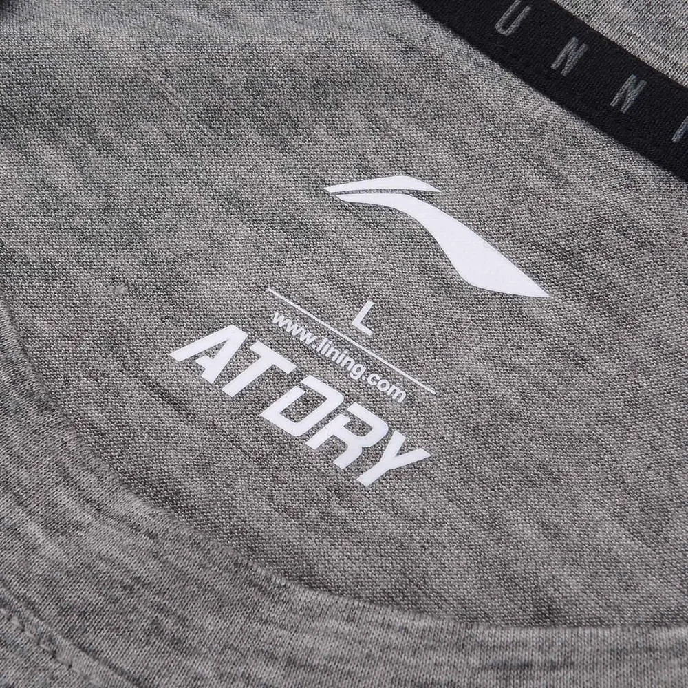 Li-Ning Мужская футболка для бега S/S Топ ATDRY AT BACTERIA 85% полиэстер 15% шерсть Стандартная посадка подкладка Спортивная футболка ATSP123 MTS3085