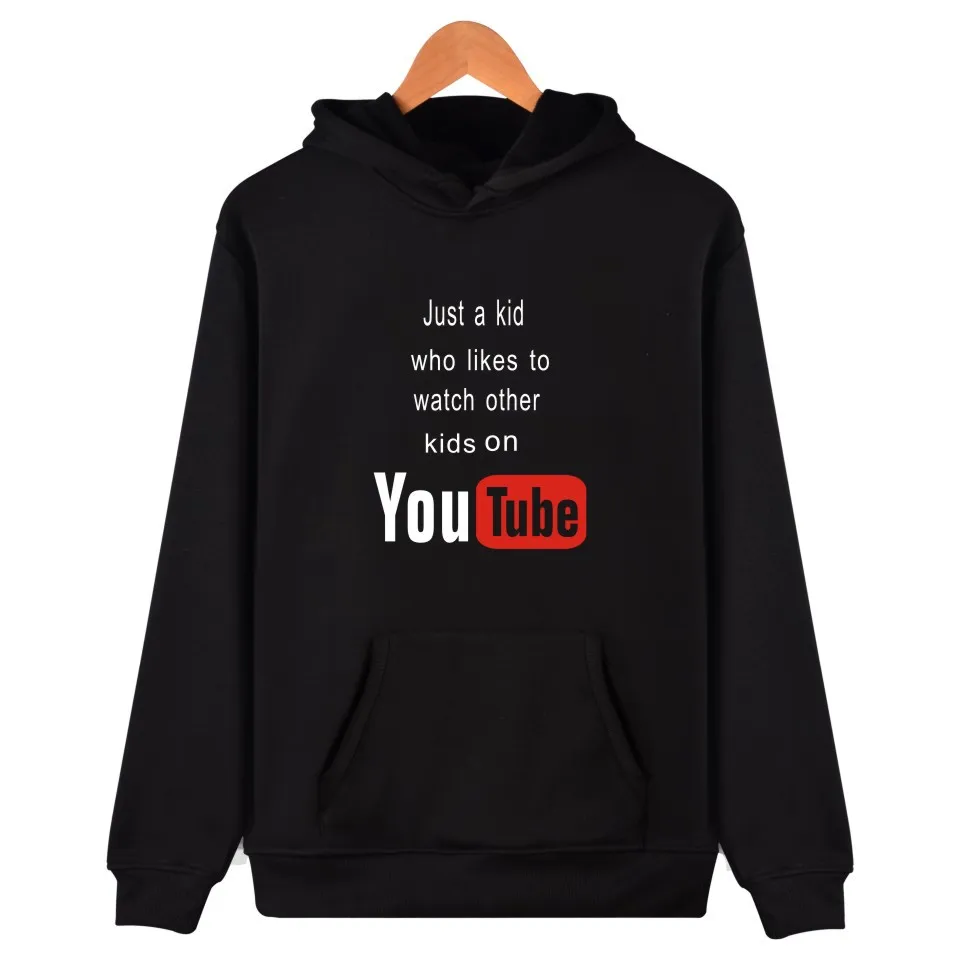 Толстовка с длинным рукавом для мужчин и женщин свитшот принтом YouTube уличная