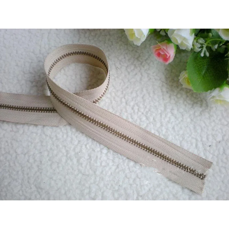 khaki Meetee 3 ярдов металлическая молния бронзового цвета 3# размер DIY аксессуары ручной работы u-образный код стоппер ползунки для одежды сумочка Сумочка поставка кошелька - Цвет: khaki