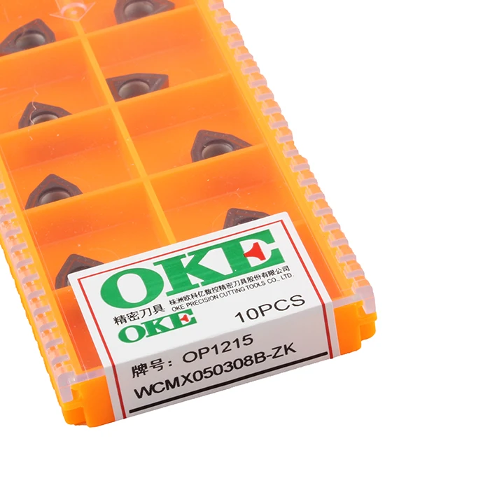 Оригинальное качество OKE 10 шт./лот Высокая точность высокая производительность высокая прочность CNC WCMX050308B-ZK OP1215 промышленности карбида вставки