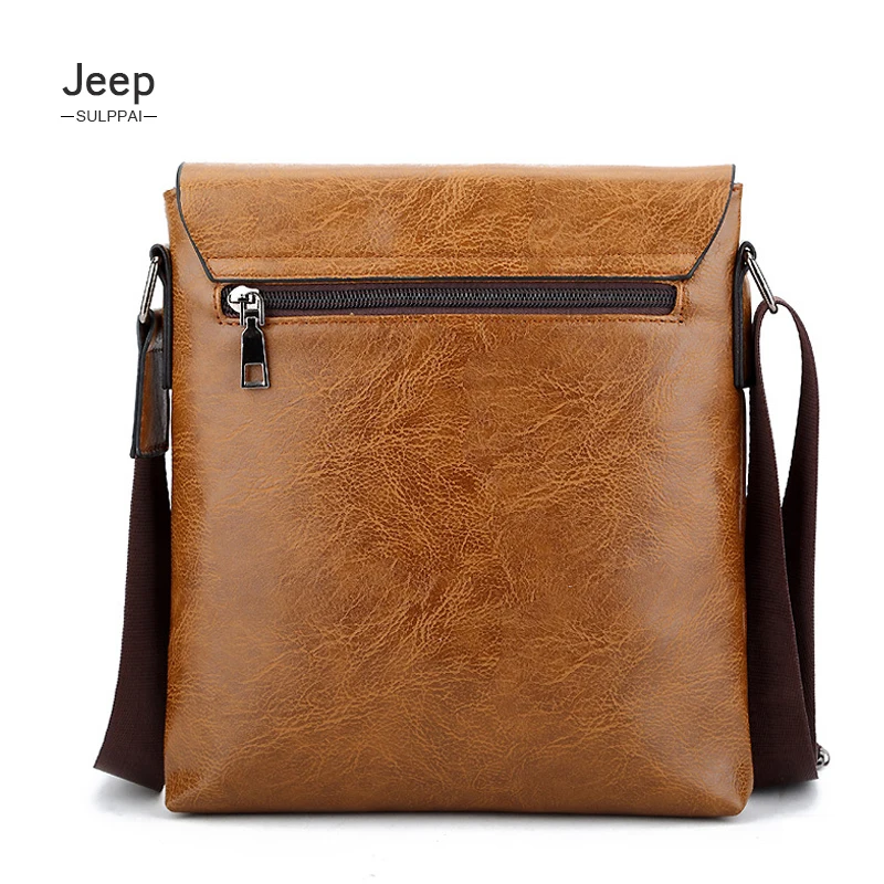 JEEP Sulppai мужская сумка мессенджер вертикальная кожаная деловой мужской портфель