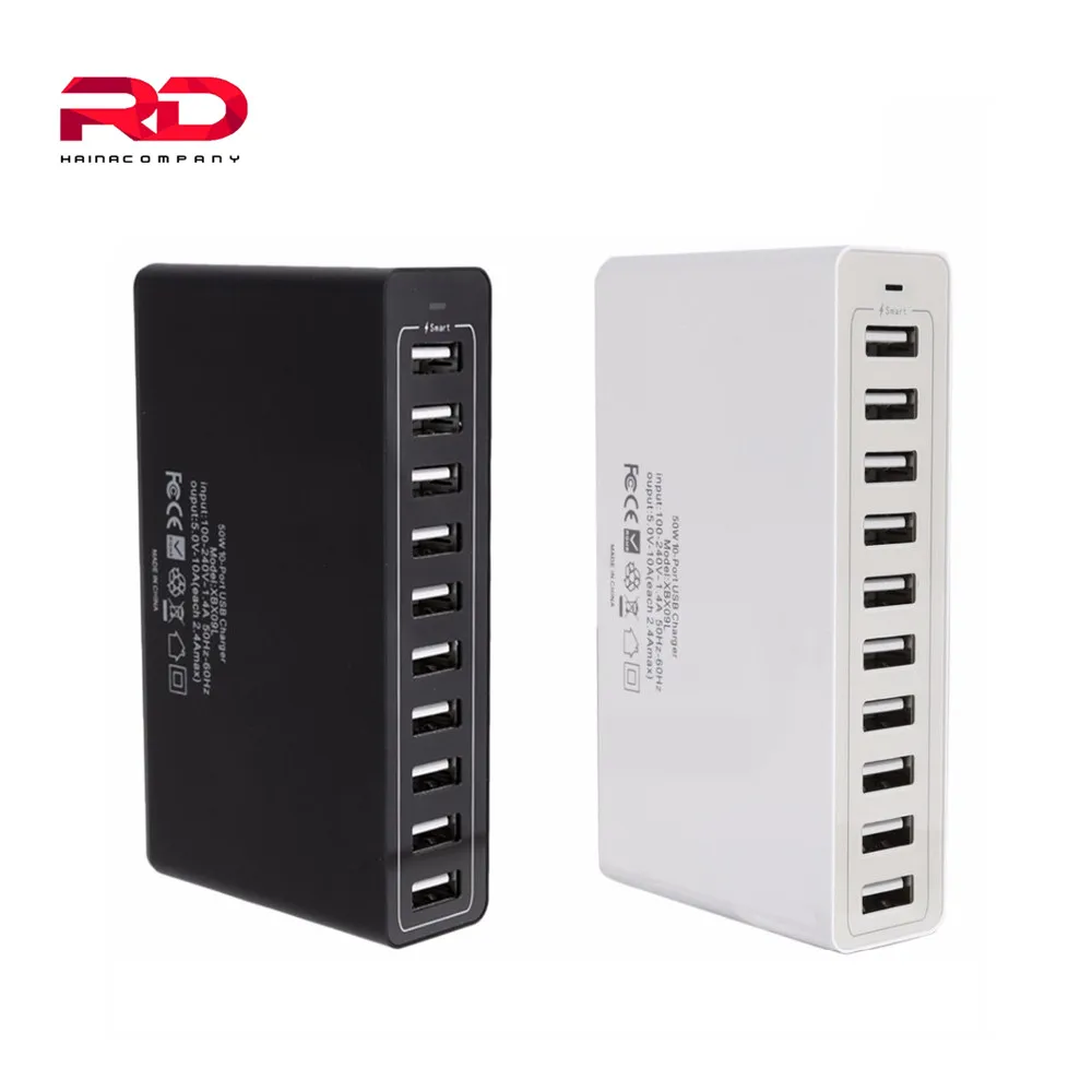 Быстрое зарядное устройство с 10 портами USB настольное быстрой зарядкой 5 в А 50 Вт