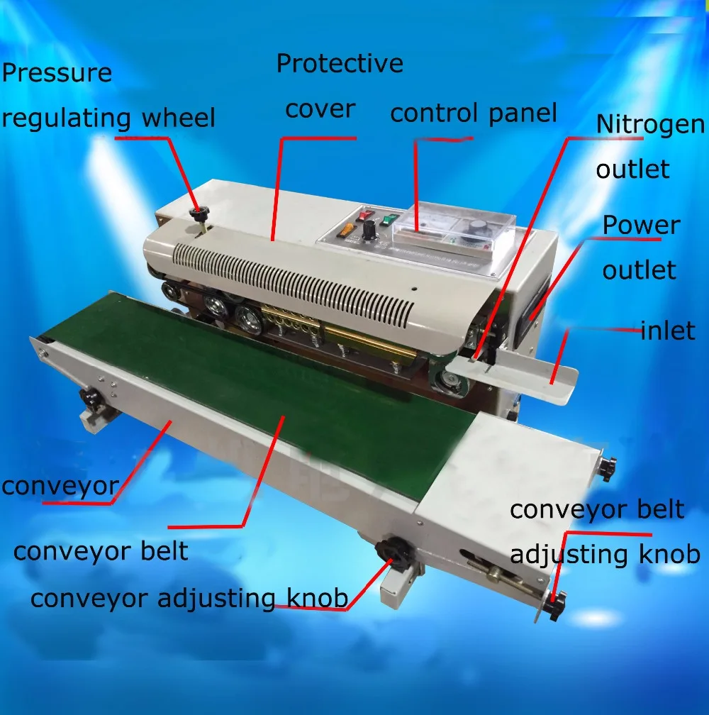 Непрерывная машина для наполнения и запечатывания азота/герметик|sealer machine|nitrogen