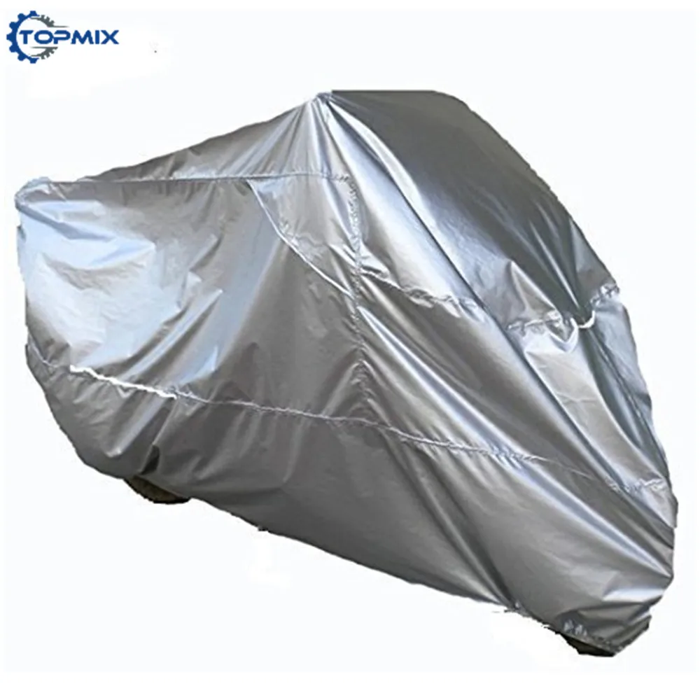 

XL/XXL/ XXXL Silver Breathable Motorcycle Cover Weatherproof UV Rain Dustproof Outdoor Motorcycle Bike Moped Scooter Covers