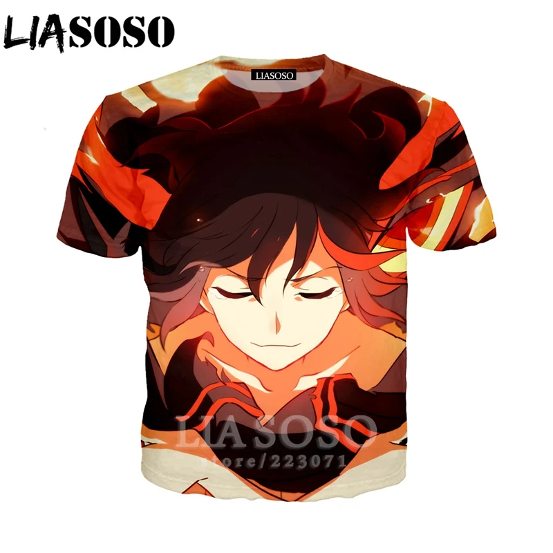 LIASOSO Летний Новый Модный Мужской Женский свитшот с 3D принтом аниме KILL la футболка