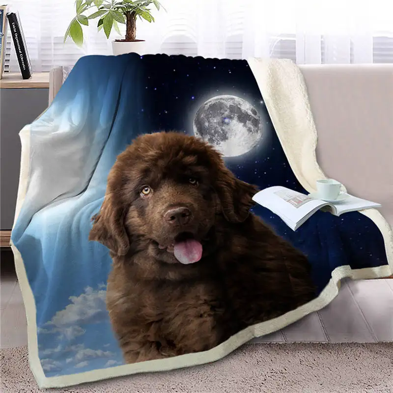 Dog 13 Blesslive одеяло для питомца собаки шерпы на кровать 3D Border Collie Throw Одеяло покрывало для животных день и ночь небо пейзаж чехол для дивана - Цвет: Dog 13