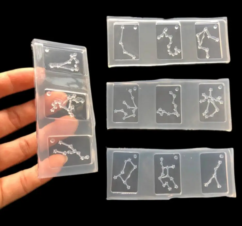 4 шт./компл. силиконовая форма с изображением знаков зодиака и кабошона для