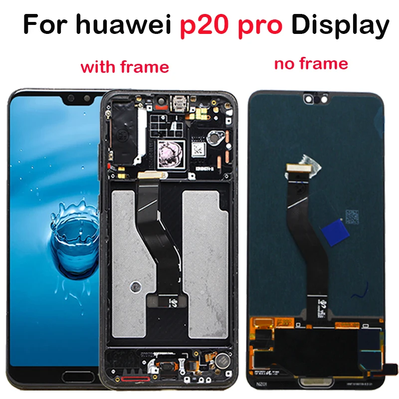 6," ЖК huawei P20 Pro ЖК с рамкой дисплей экран сенсорный дигитайзер сборка P20 Pro CLT-AL01 ЖК P20 Plus дисплей
