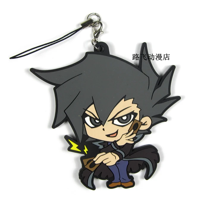 Duel Монстры фигурка аниме модель Джейден Юки Chazz Princeton Yusei Fudo мобильный телефон школьный резиновый брелок подвеска - Цвет: 3