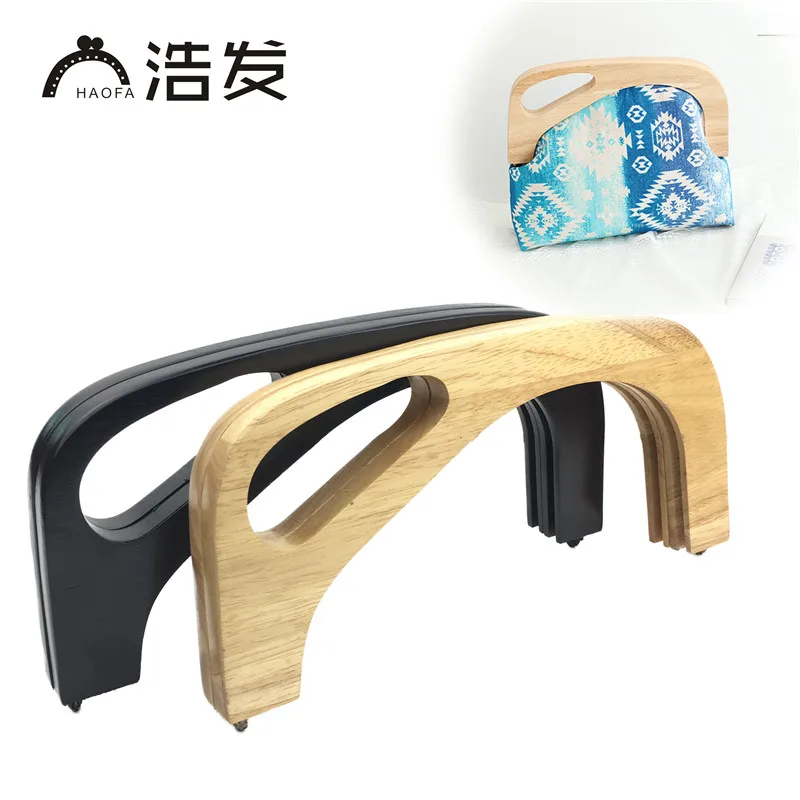 HAOFA 2018 New Arrive 25cm Wooden Bag Frame Handbag Frames Accessories For Bags Evening Wood Handle | Багаж и сумки