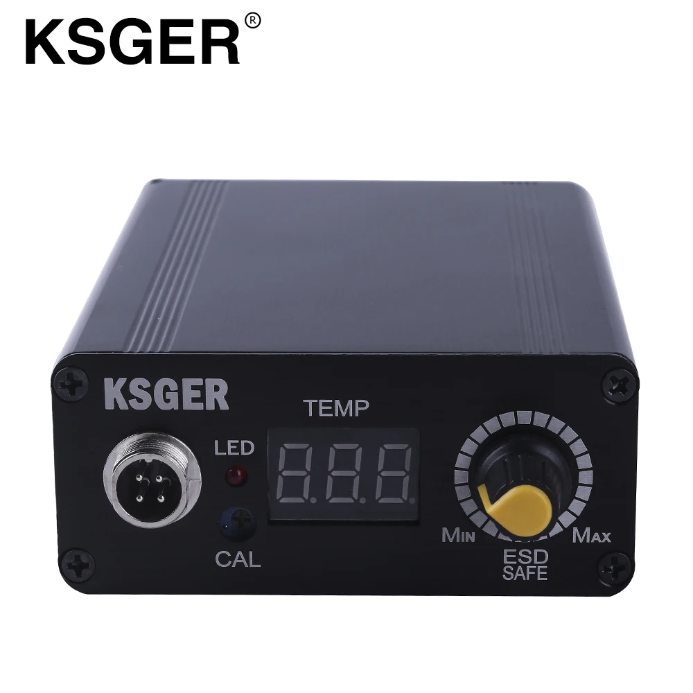 Цифровая паяльная станция KSGER MINI T12 STC металлическая крышка источника питания 96 Вт