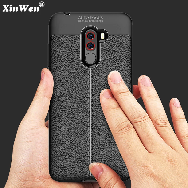 XinWen Роскошный чехол для телефона xiaomi pocophone f1 poco силиконовый кожаный узор мягкие