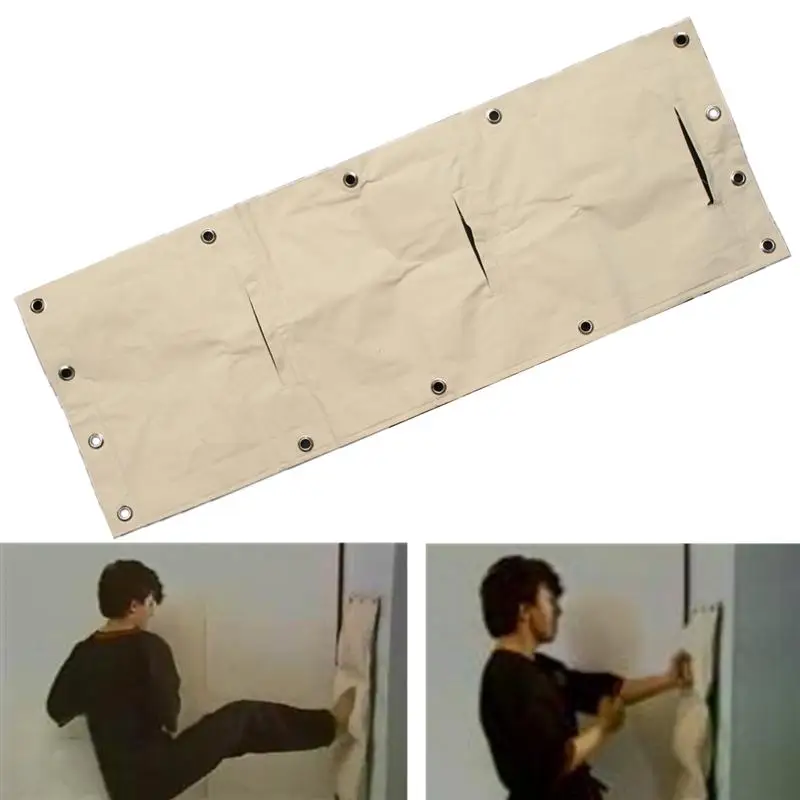Лучшее предложение Wing Chun стены сумка 109x38,5 см 3 секций для боксерского мешка боевым искусством кунг-фу удар мешок с песком для фотостудии видео фото с 14 Висячие ушки полые