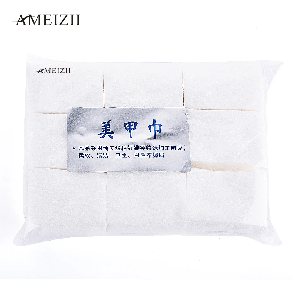 Ameizii 900 pc гель для снятия лака ногтей салфетки маникюр без ворса 100% хлопок