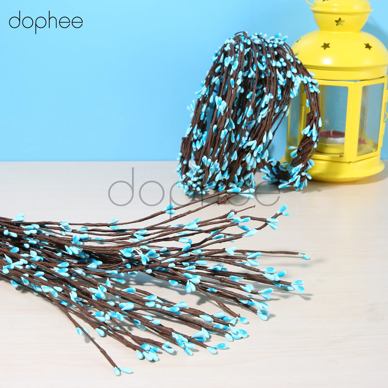 Dophjee 100 шт. 65 см DIY ВЕНОК искусственные тычинки гирлянда бусины из искусственных