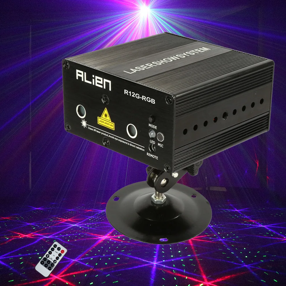 Миниатюрный RGB лазерный проектор портативный светильник для домашней вечеринки