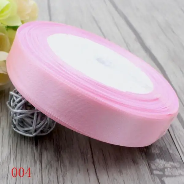 C2 Light pink 25y/рулон 25 мм шелковые рождественские атласные ленты для Свадебный Праздничный торт подарочные украшения для самодельного изготовления упаковочные материалы 040007112(25 - Цвет: C2 Light pink