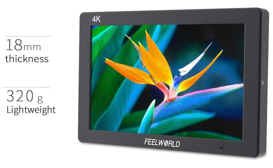 Feelworld T7 4K HDMI вход/выход на камеру монитор Full HD " ips экран дисплей, алюминиевая металлическая рамка Видео монитор для камеры
