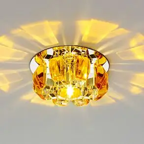 Colorpai Бесплатная доставка 5 Вт светодиодный потолочный светильник кристальная