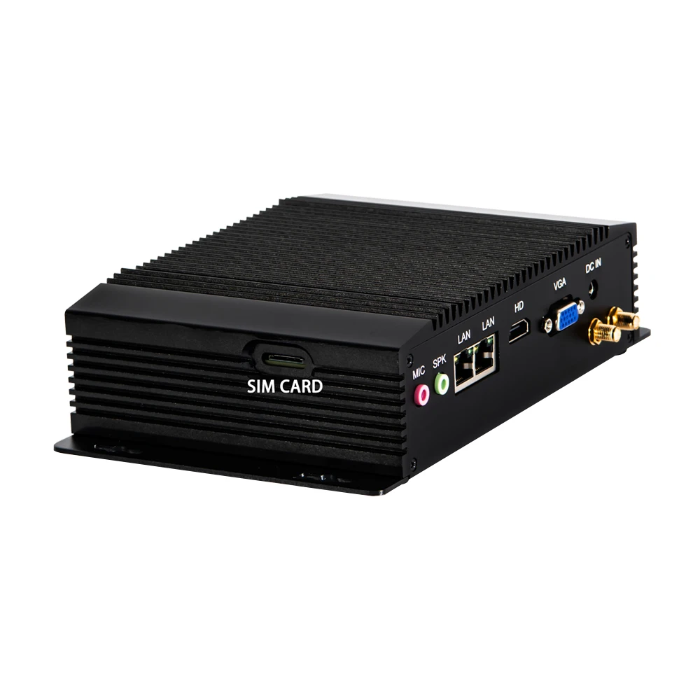 Безвентиляторный промышленный ПК мини компьютеры IPC Windows 10 Pro/Linux Ubuntu Intel J1900 2 Lan 2 RS232 RS422 RS485 Watchdog 3g/4G WiFi