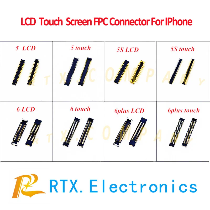 10 шт./лот FPC Разъем для IPhone 7 7plus 6s 6sp X 8 8plus Xsmax ЖК-дисплей сенсорный экран гнездо на