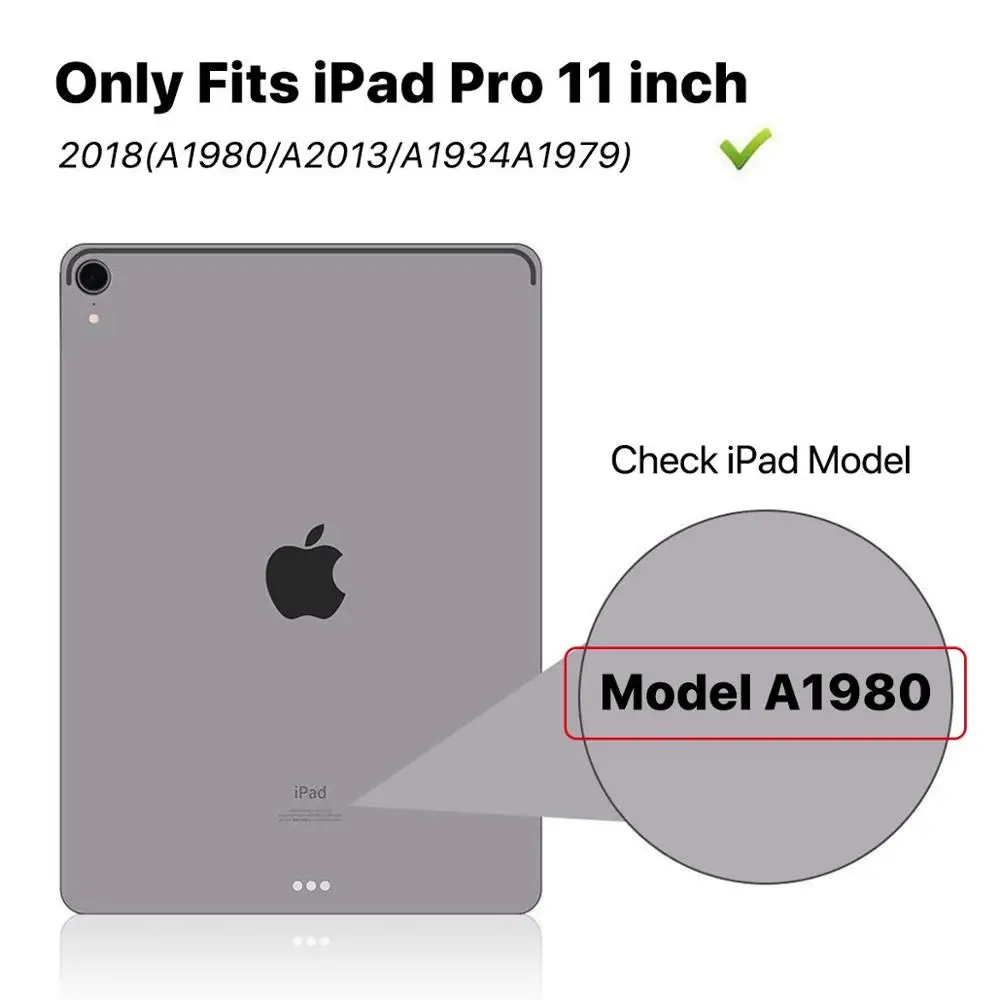 Для нового iPad Pro 11 Чехол W Беспроводная Bluetooth клавиатура Смарт кожаный защитный