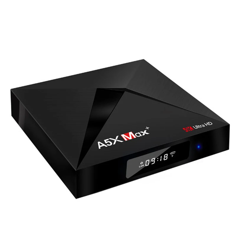 A5X MAX плюс 4 GB Оперативная память 32 ГБ Встроенная ТВ коробка RK3328 Android 7 1 Smart Set top Box 5 0G
