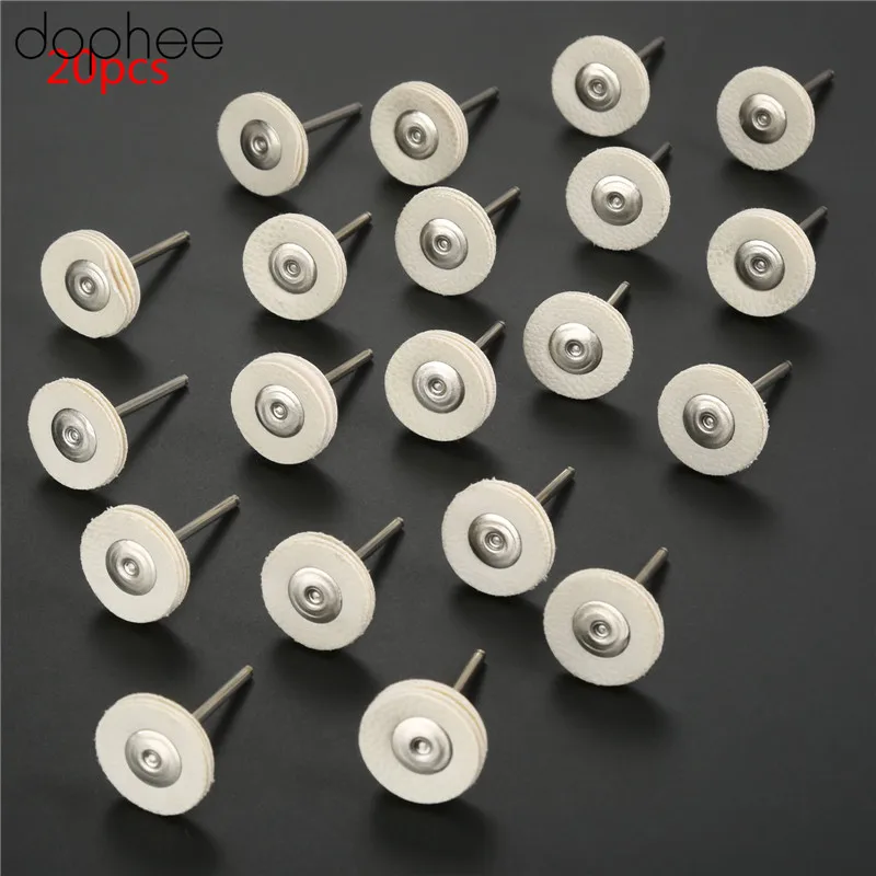 dophee 25MM Dremel Accessories Leather Polishing Buffing Wheel Brushes Grinding Pad for Rotary Tools 20PCS | Инструменты