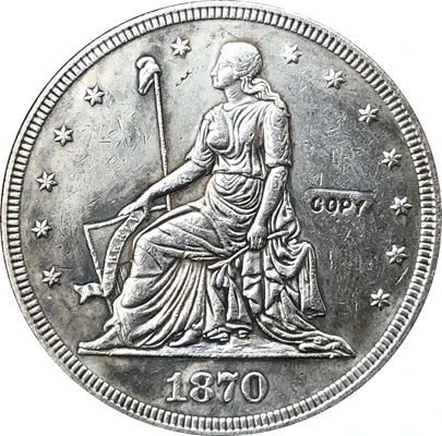 Копия монеты США за 1 доллар 1870 тип | Дом и сад