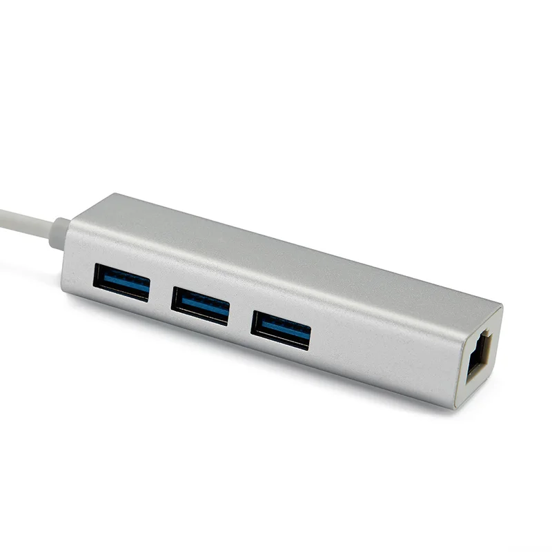 Адаптер с 3 портами USB 1 Тип C на Gigabit Ethernet LAN RJ45 высокоскоростная сетевая карта