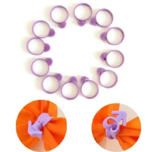 12 шт. силиконовых кейсов для кондитерского мешка Галстуки фиксированные кольца