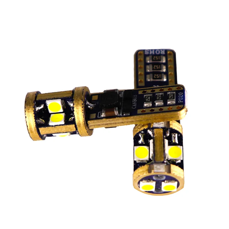 50 шт. 12V-18V T10 canbus 10 smd 3030 без ошибок неполярный 0.18A 194 W5W 501 автомобиля Клин хвост