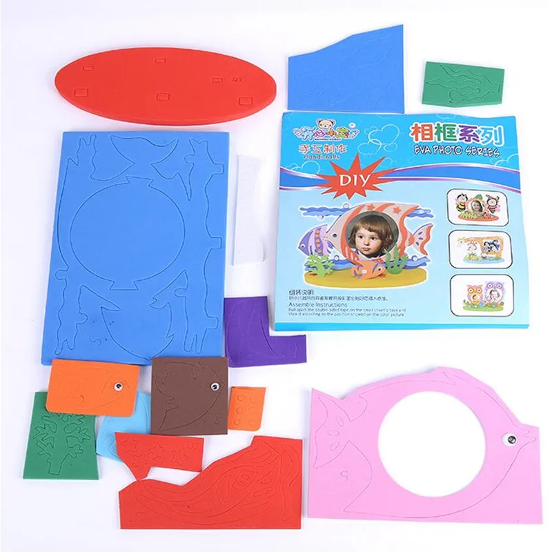 

20 x Cartoon Animal Photo Frames Handmade DIY Eva Foam Picture Frame Kids Puzzle Toys Birthday Party Gift